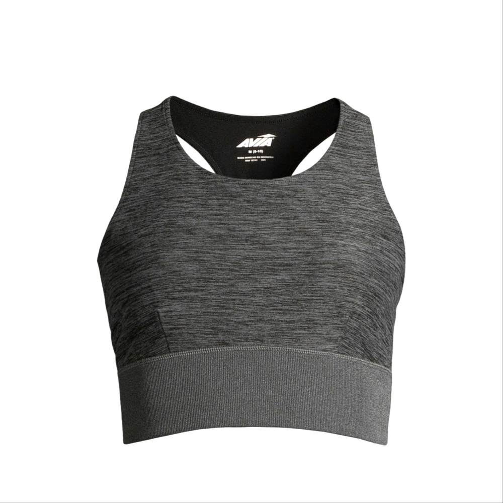 Avia NWT Long Line Racerback Sports Bra with Stretchy Underbust Band 855-58, 865